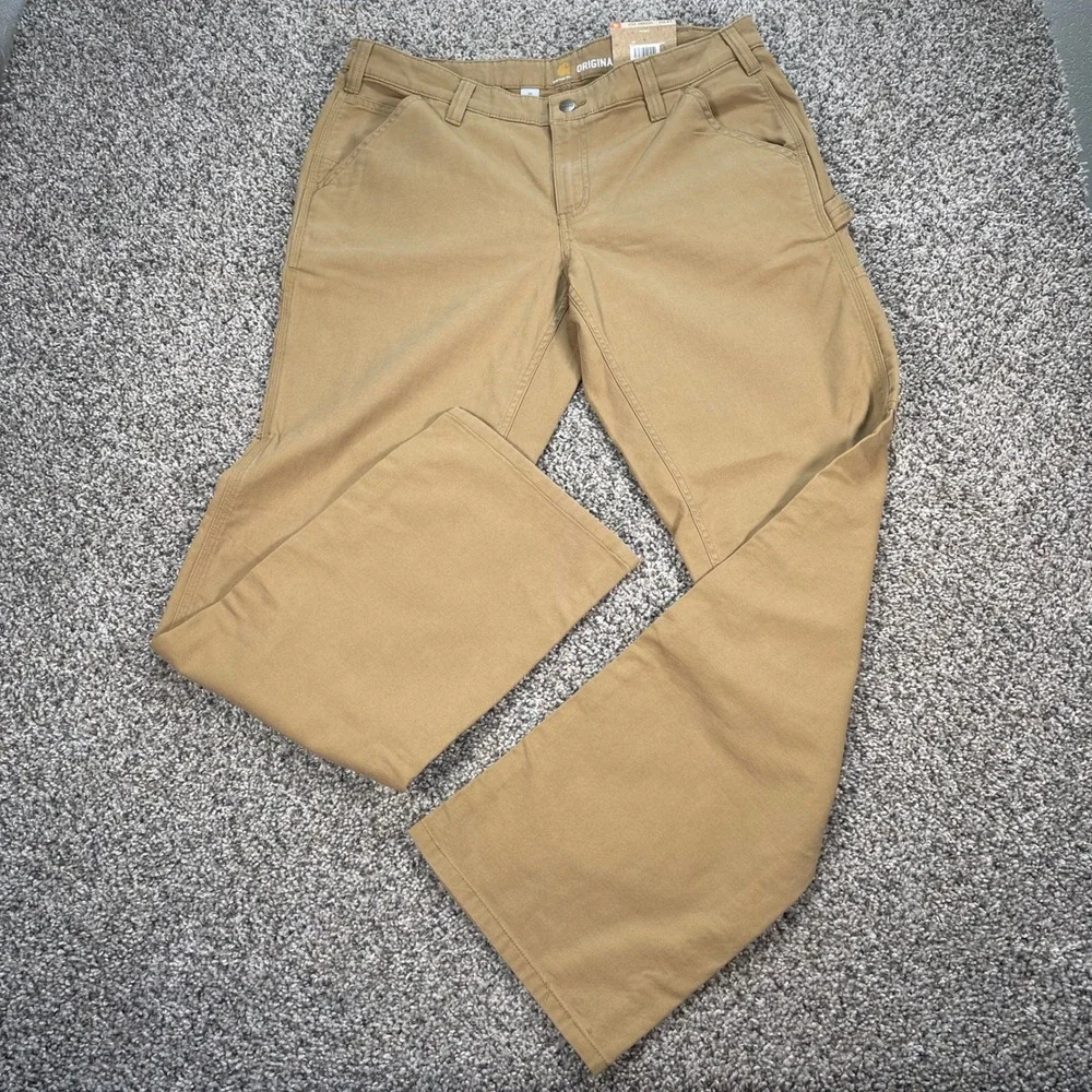 Carhartt Men's 36x34 Original Fit Carpenter Pants Tan Duck Canvas Tall